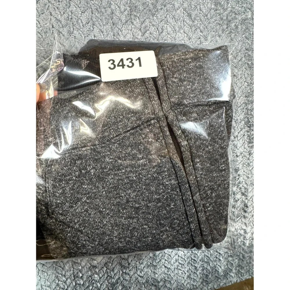 U.S. Polo Assn. Hoodie Boys Medium Gray Black Raglan Sleeve Knitted Fleece Lined